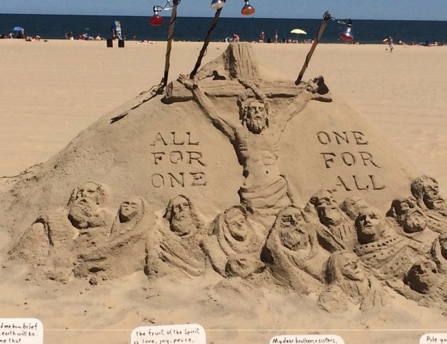 Jesus in Sand
